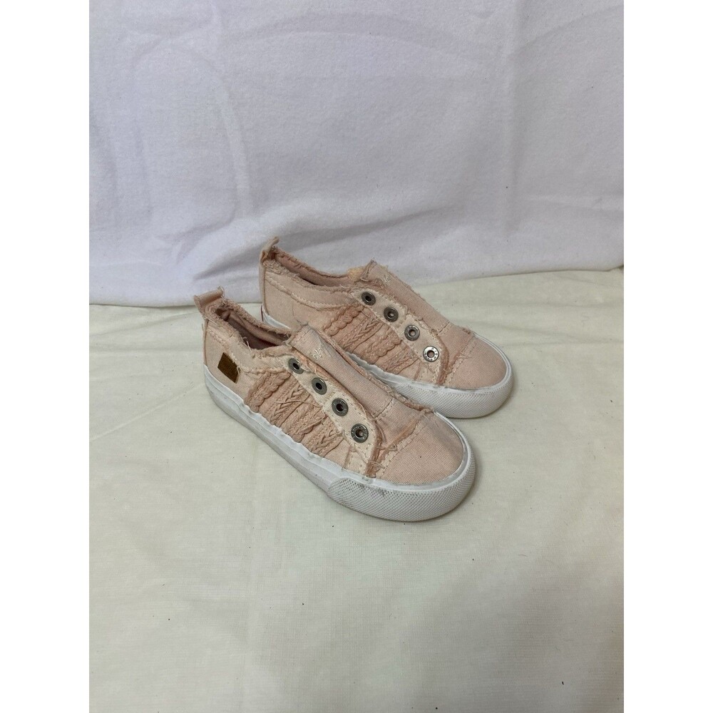 Blowfish Malibu Kids Shoes Pink Denim Walking Shoes No Lace Up Sneakers US Sz 10